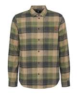 Mammut Trovat Longsleeve Shirt Men - Gabbro-Marsh flanellskjorta för herrar i grått och grönt.