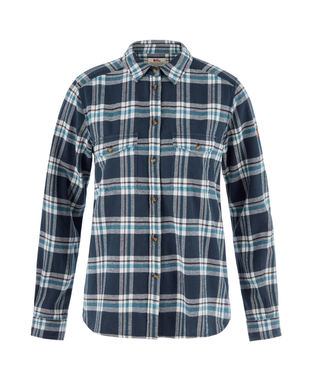 Fjällräven Övik Heavy Flannel Shirt Women - Mörkblå flanellskjorta för dam