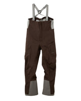 Bruna skidbyxor med hängslen av modell Houdini Rollercoaster Bib Pants II Men framifrån.