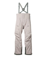 Houdini Rollercoaster Bib Pants dam i silverlila färg visade framifrån med hängslen.