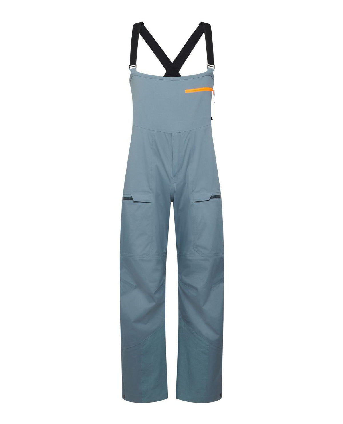 Mammut Haldigrat HS Bib Pants Men i färgen strata visar hängselbyxornas friåkningsanpassade passform.