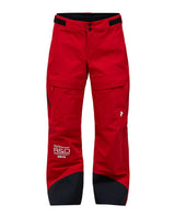 Peak Performance 40Y R&D Gore-Tex skidbyxor dam i rosa med tekniska detaljer.