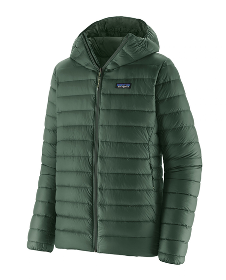 Patagonia Down Sweater Hoody Men - Treeline Green - Mellanlager - Alpingaraget