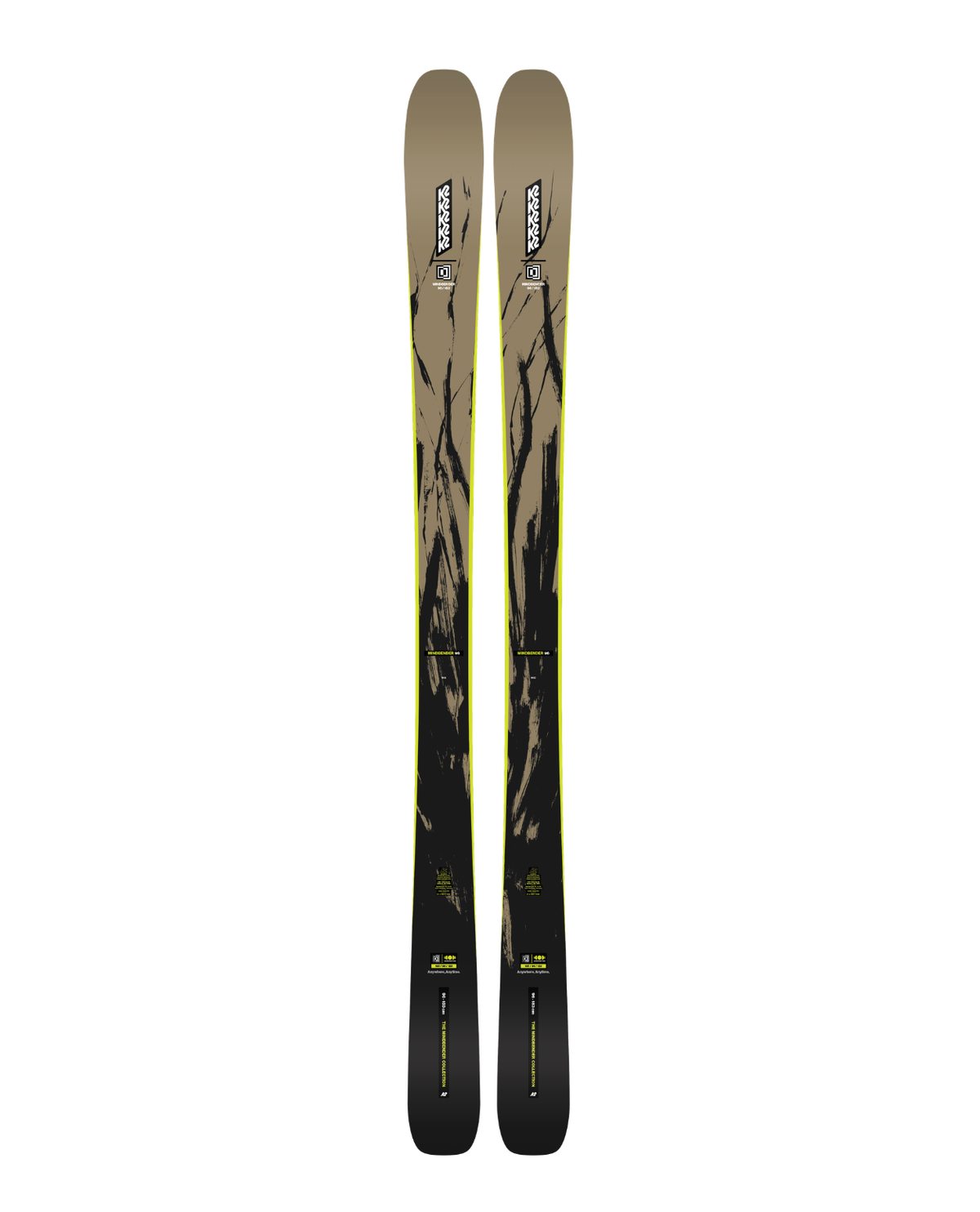 K2 Mindbender 96 all mountain-skidor framifrån mot vit bakgrund.