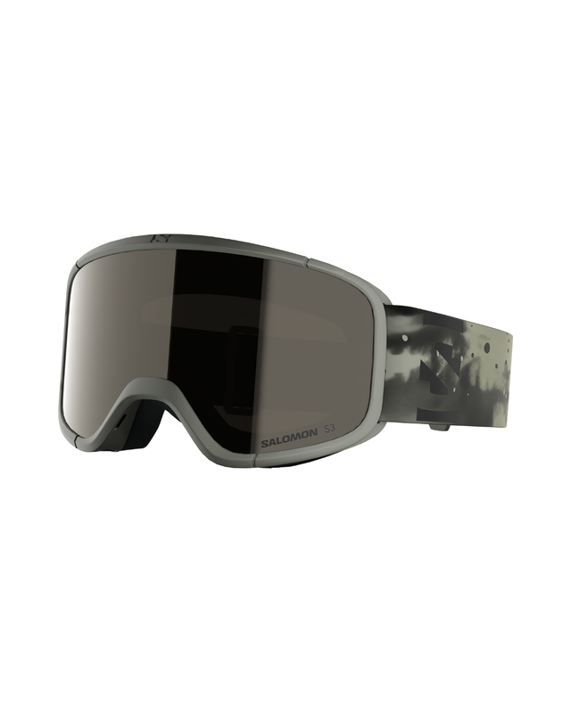 Salomon Aksium 2.0 S skidglasögon i färgen Castor Gray med mönstrat band.
