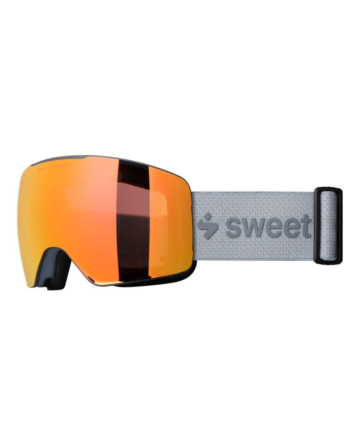 Sweet Protection Connor RIG Reflect skidglasögon med orange spegellins och grått band.