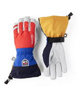 Hestra Army Leather Heli Ski 5 Finger - Light Red Multi - Skidhandske