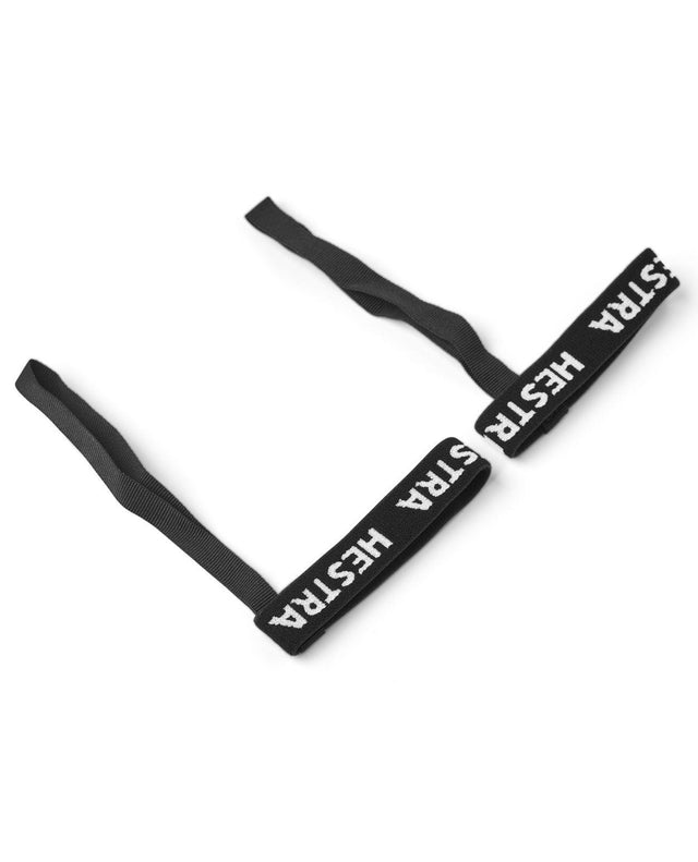 Hestra Handcuff 90/17mm damhandledsrem i svart med vit logotyp för skidhandskar.