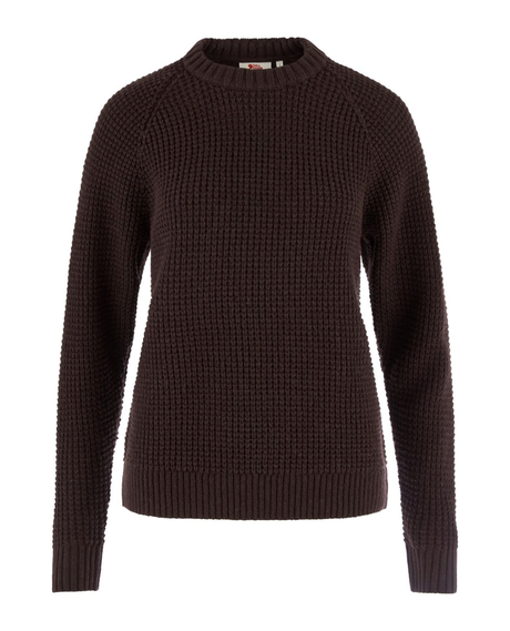 Fjällräven Övik Waffle Knit Women - Black Oak - Alpingaraget