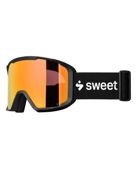 Sweet Protection Durden RIG Reflect skidglasögon med orange spegellins och svart rem.