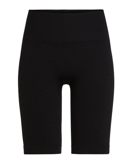 Icebreaker Merino Seamless Rib 8 High Rise Shorts Women - Svart