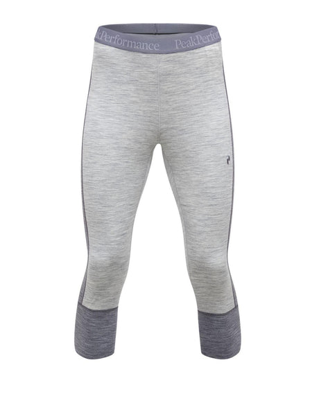 Peak Performance Magic Short John Women - Grå melange underställsbyxor för dam med korta ben.
