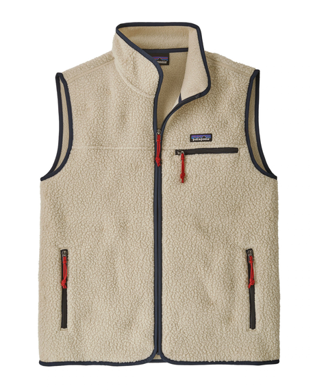 Patagonia Retro Pile Vest Men i färgen pelican beige fleeceväst med dragkedjor och bröstficka.
