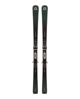 Völkl Peregrine 76 + RMotionT 12 pistskidor med bindningar visade framifrån i mörk design.
