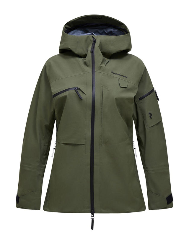 Peak Performance Alpine Gore-Tex 3L Jacket Women - Pine Needle - Grön skidjacka för dam