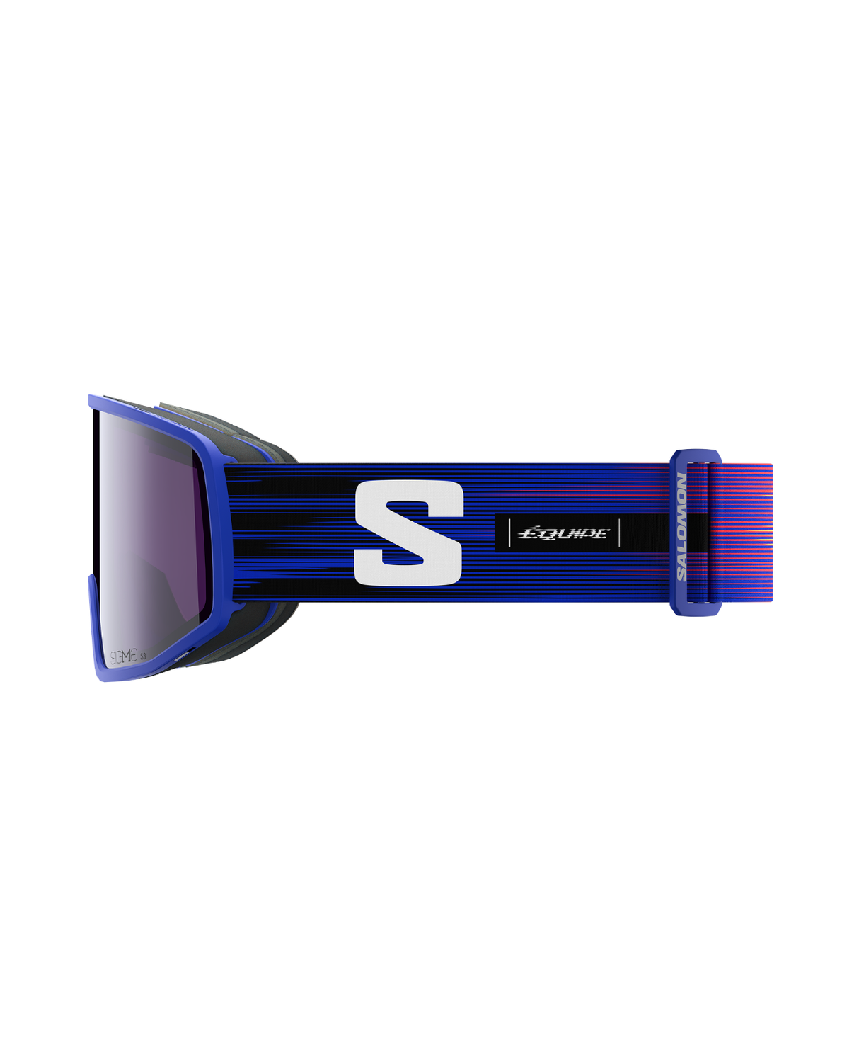 Salomon Sentry Pro S Sigma Equipe skidglasögon i färgen Race Blue med kontrastrik lins och blå band.