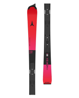 Atomic Redster S9 FIS 155 slalomskidor i röd och svart design med ICON-raceplatta för tävlingsåkning.