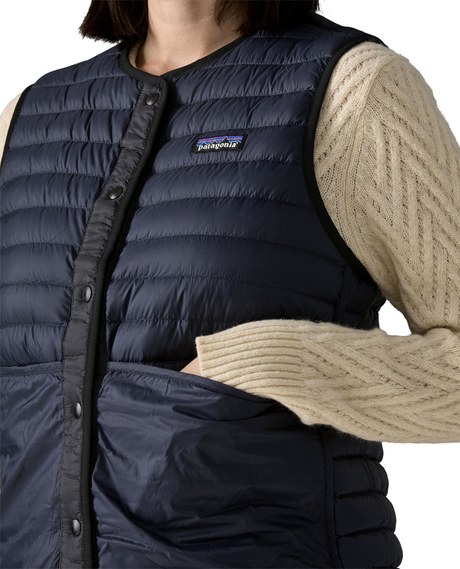 Patagonia LW Reversible Down Sweater Vest Women - Svart dunväst för dam - Alpingaraget