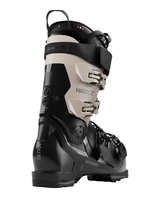 Atomic Hawx Ultra 110 S alpinpjäxa i färgen Black/Cement sedd bakifrån med fokus på pjäxans skal och Power Shift.