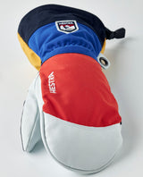 Hestra Army Leather Heli Ski Mitt - Light Red Multi - Skidhandske
