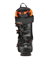 Tecnica Mach1 MV 110 TD2 alpinpjäxa i svart med orange detaljer framifrån