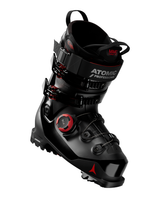 Svart Atomic Hawx Magna 130 S BOA alpinpjäxa med rött BOA-system och Mimic Professional-innersko.