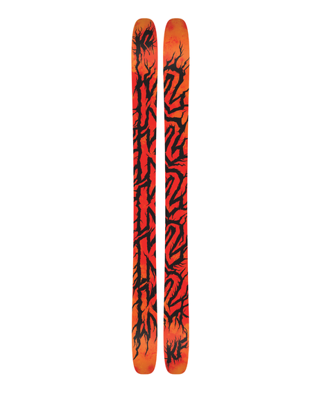 K2 Reckoner KF 26/27 - Orange och svarta freerideskidor för puder och friåkning