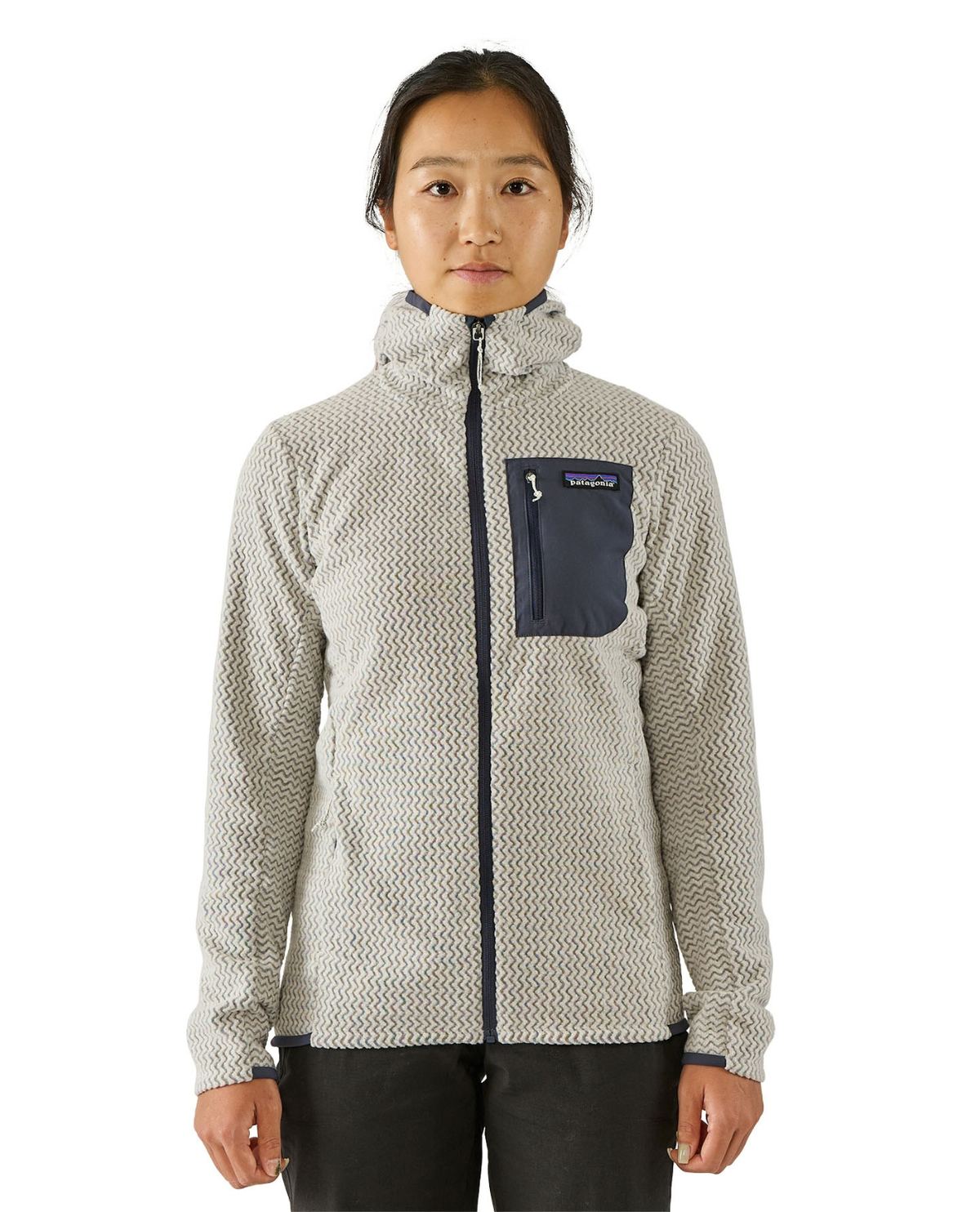 Patagonia R1 Air Full-Zip Hoody Women - Birch White