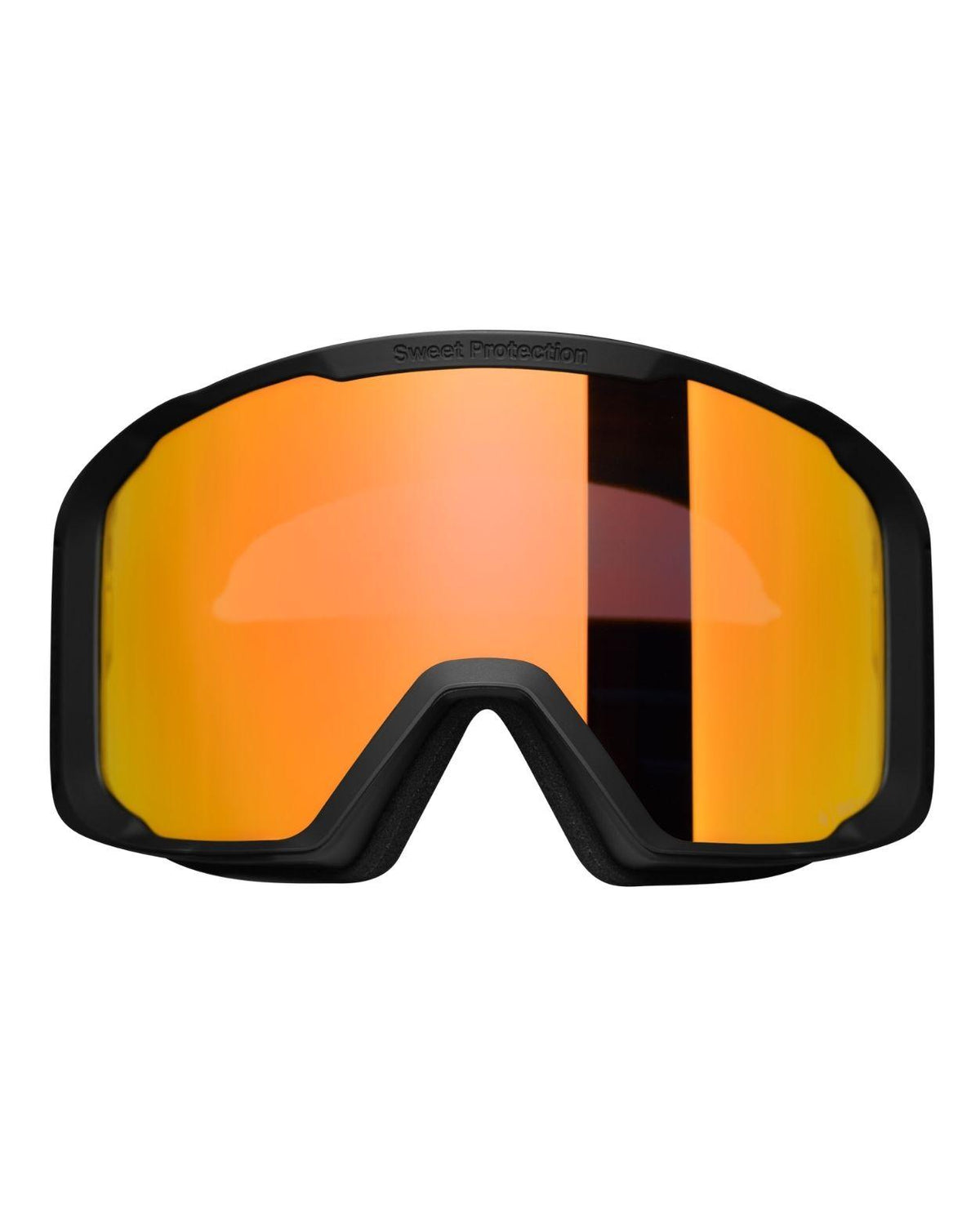 Sweet Protection Durden RIG Reflect skidglasögon med orange spegellins och mattsvart ram.