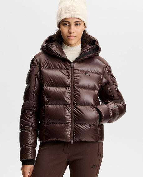 J.Lindeberg Nerina Down Jacket Women Seal Brown - Brun skidjacka för dam från J.Lindeberg