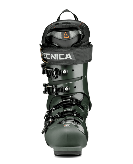 Tecnica Mach1 HV 120 TD - Svart/orange alpinpjäxa för herrar framifrån