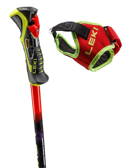 Leki WCR Pro SL TR med uppdaterat Trigger 3D-grepp för maximal kraftöverföring och kontroll för tävlingsåkare.
