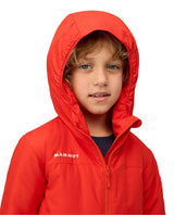 Mammut Rime IN Hooded Jacket Junior - Röd juniorjacka med huva