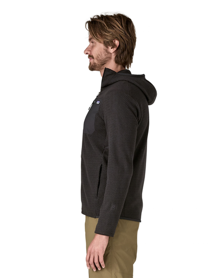 Patagonia R1 Air Full-Zip Hoody för herrar i svart från sidan