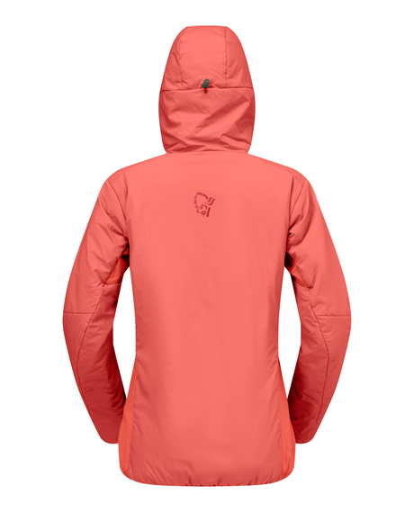 Norrøna Femund thermo60 Zip Hood Women - Deep Sea Coral (Bakifrån)
