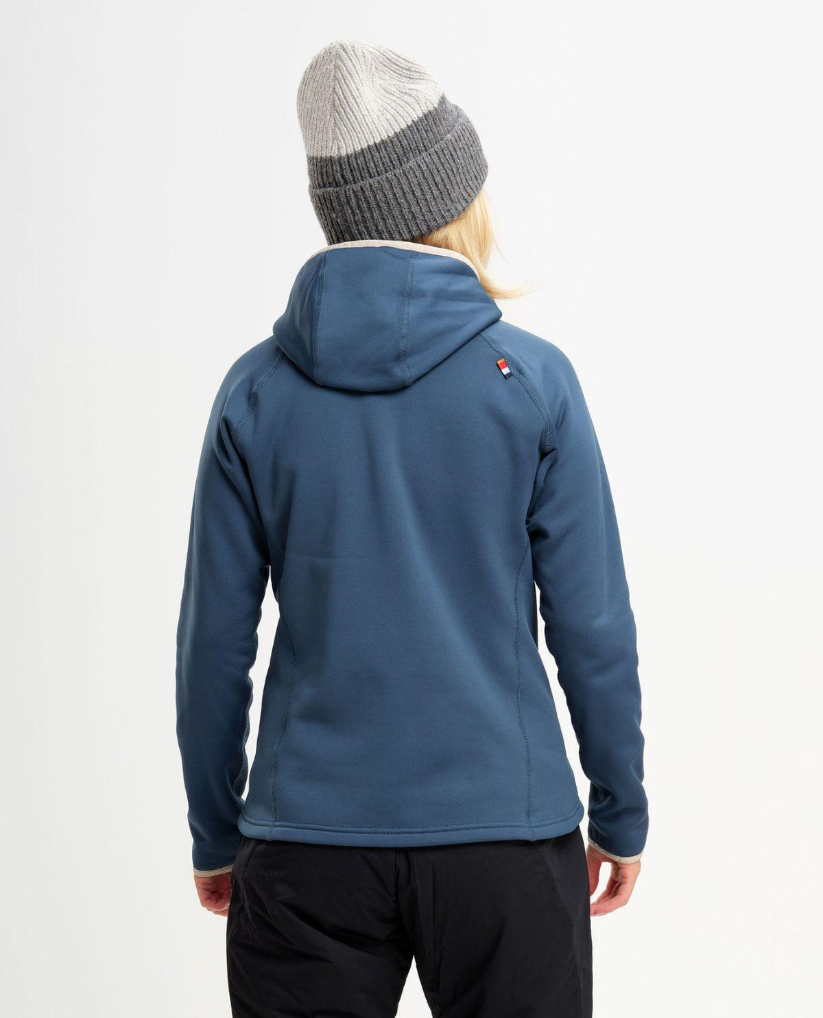 Elevenate Skiers Fleece Hood Women - Insignia Blue bakifrån