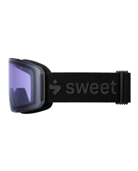 Svarta Sweet Protection Boondock II L goggles med kontrasthöjande RIG Quartz-lins och bred rem i profil.