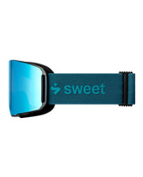 Sweet Protection Boondock II L RIG Reflect skidglasögon i teal med aquamarine-spegellins sett från sidan.