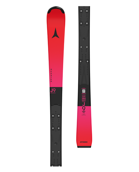 Röda Atomic Redster J9 RS J-RP 26/27 är juniorskidor för banåkning och pist hos Alpingaraget.