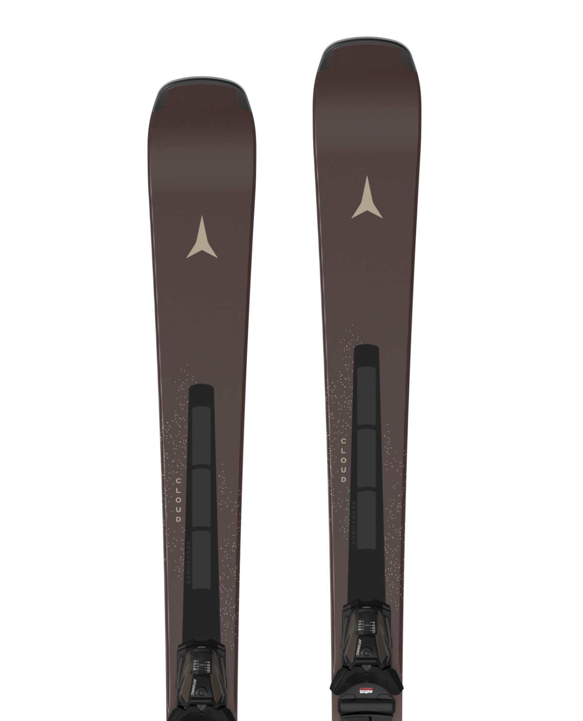 Atomic Cloud Q12 Revoshock C pistskidor för dam i färgen Loam med stabil dämpning.