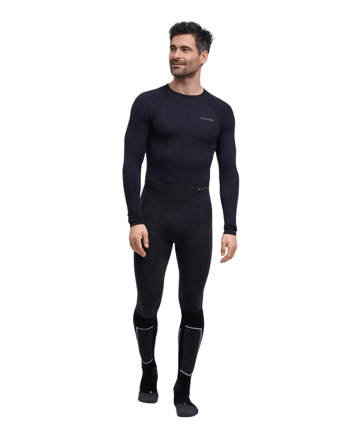 FALKE Men Tights Wool - Tech - Black - Underställ - Alpingaraget