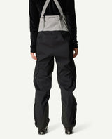 Houdini Rollercoaster Bib Pants dam i svart visat bakifrån.