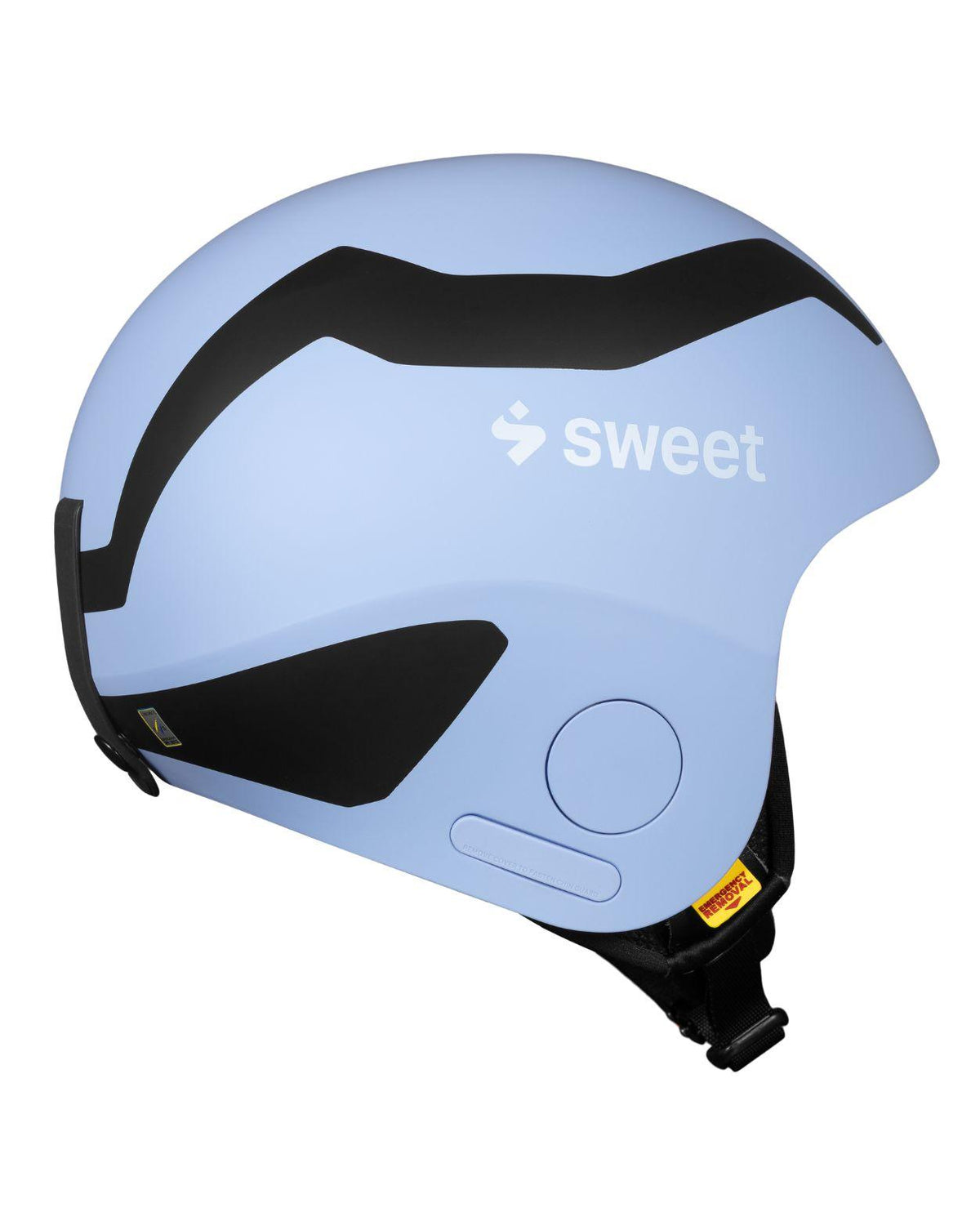 Ljusblå Sweet Protection Volata 2Vi Mips racinghjälm från sidan.