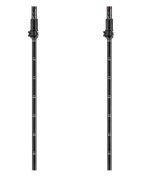 Leki Drifter Vario S - Black / Dark Anthracite / Neon Orange - Juniorstavar - Alpingaraget