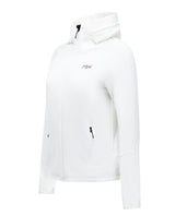 Peak Performance 40Y Rider Zip Hood dam i offwhite färg, visad från sidan.