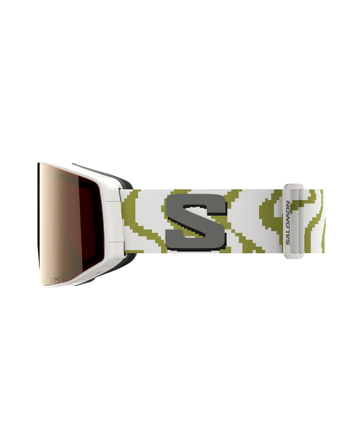 Salomon Sentry Prime Sigma - Marshmallow skidglasögon med vit och mönstrat band från Alpingaraget