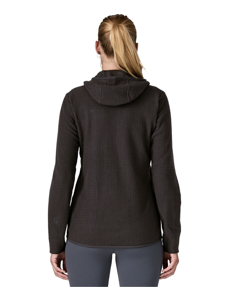 Patagonia R1 Air Full-Zip Hoody Women Svart bakifrån - Alpingaraget