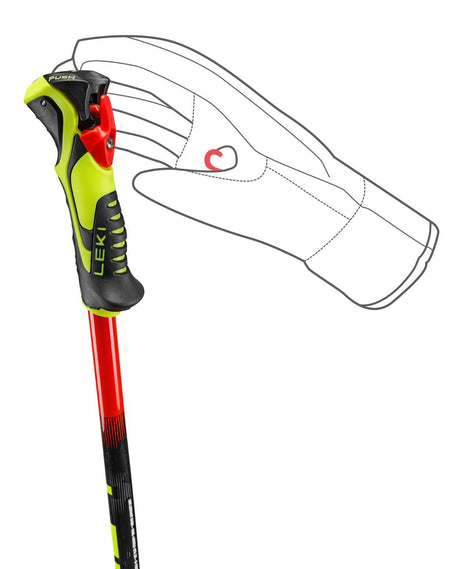 Leki WCR Evo Lite SL TR med det lättare Evo-röret och Trigger-grepp för optimal kontroll och säkerhet för tävlingsåkare.