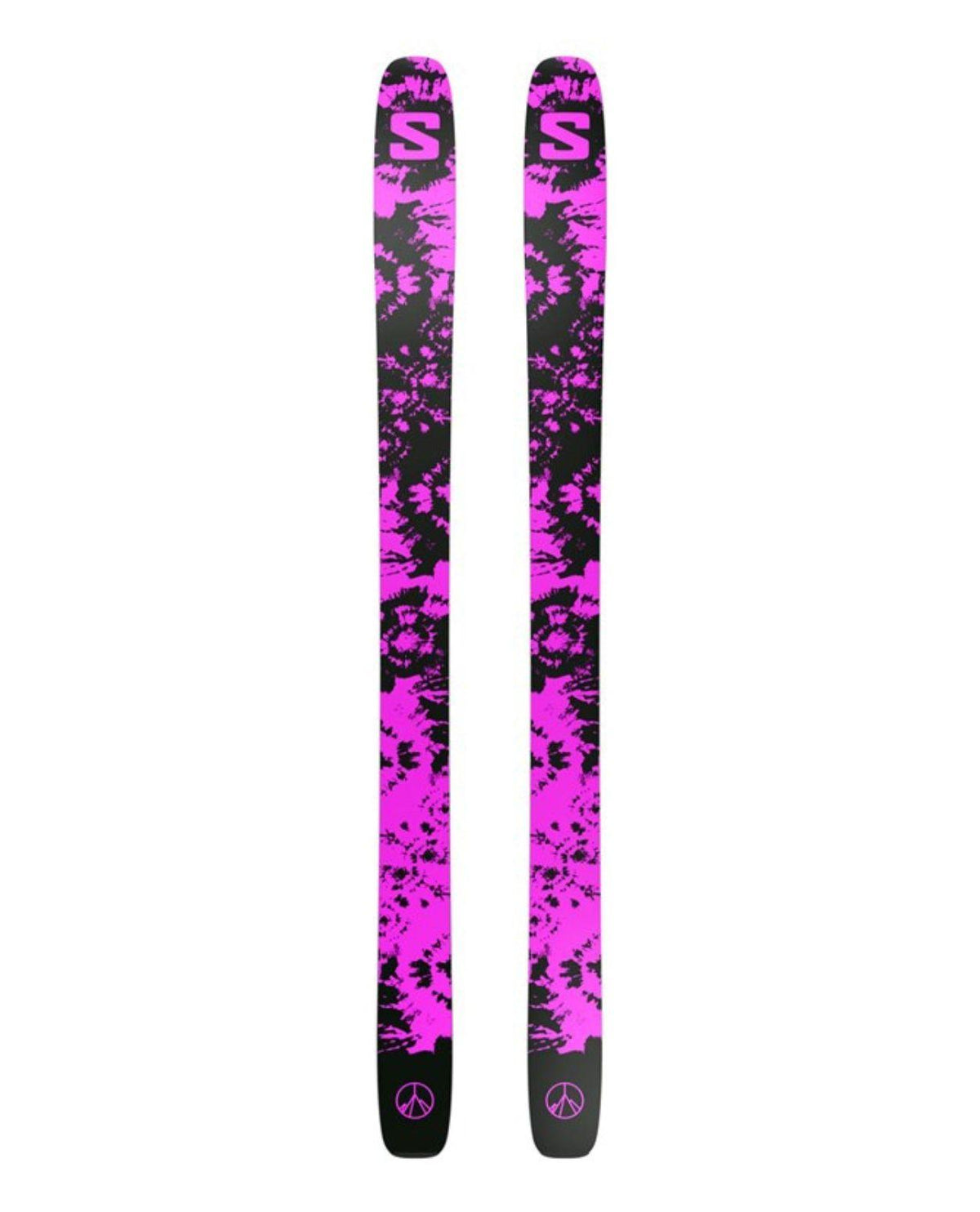 Salomon S/Lab QST X 25/26 freerideskidor med rosa och svart mönster på Alpingaraget