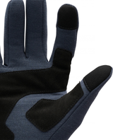 Black Diamond Heavyweight Wool Liners handskar i färgen charcoal visar handflatan med förstärkta detaljer